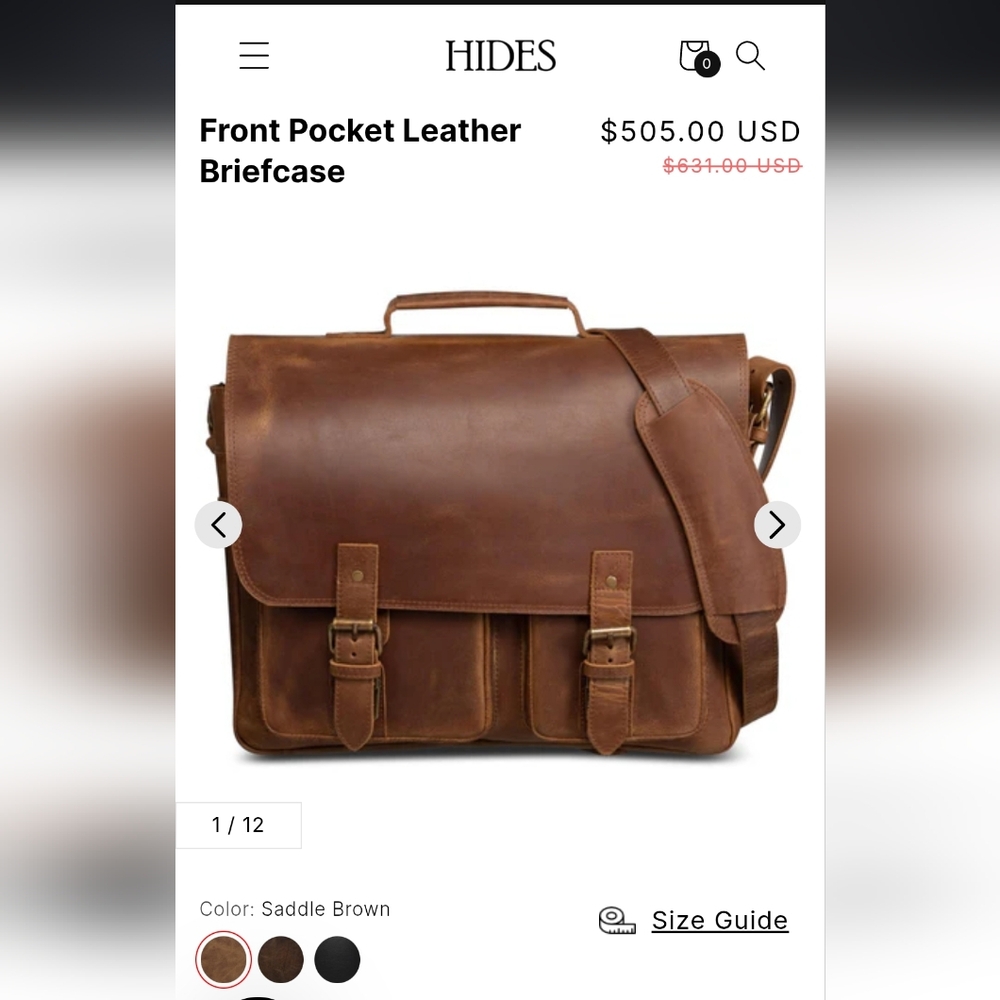 Hides Mens Leather Briefcase